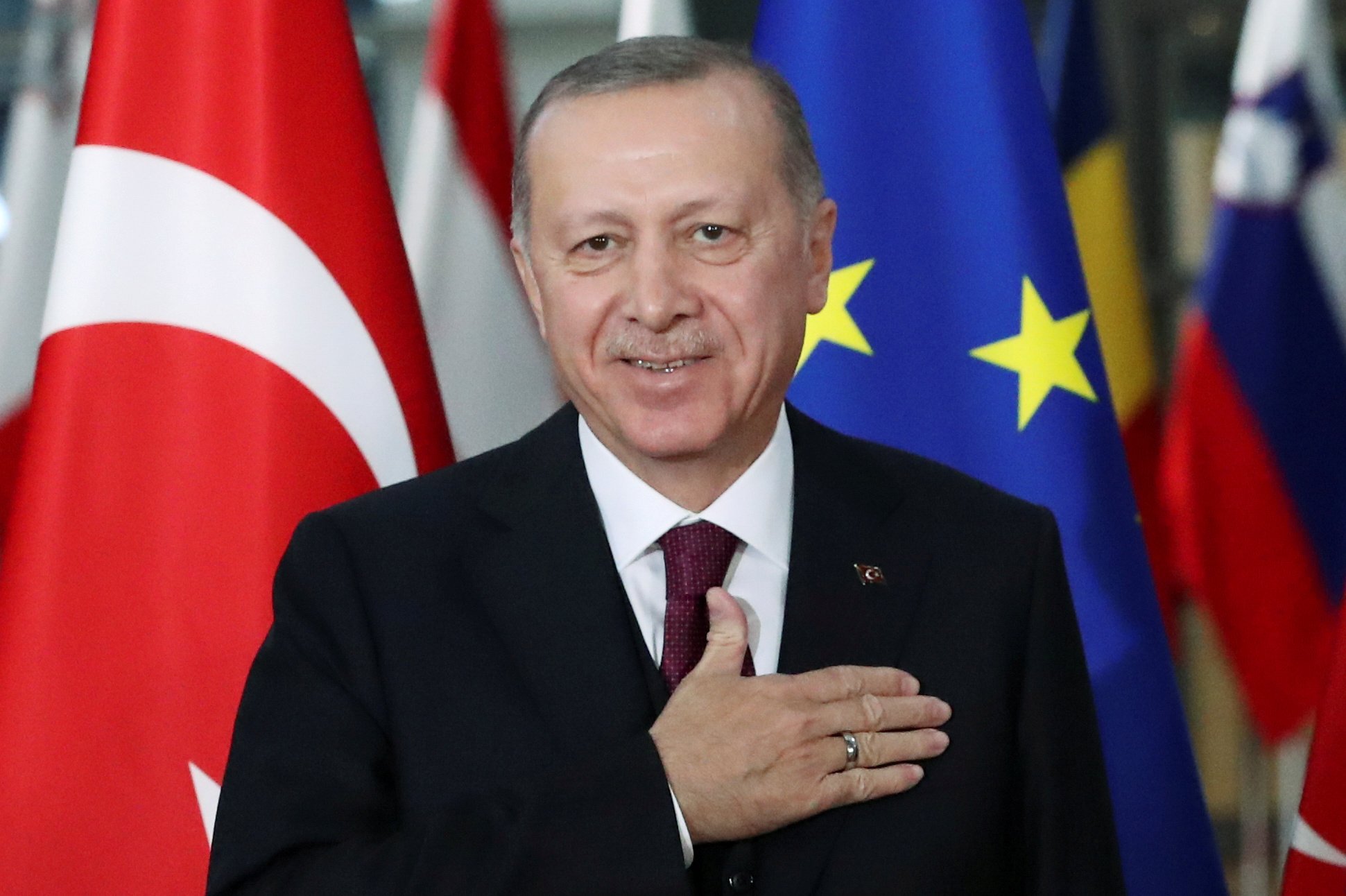 Recep Tayyip Erdogan fericit