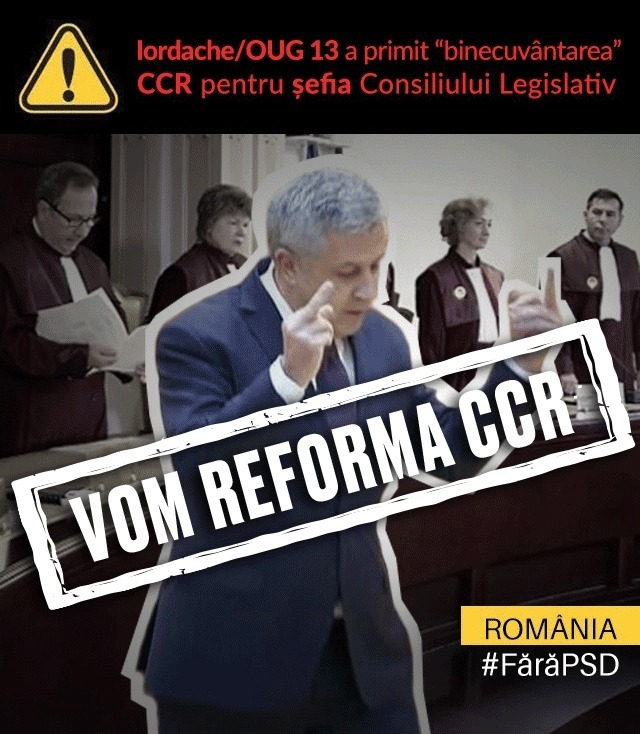 CCR a respins sesizarea privind numirea lui Iordache