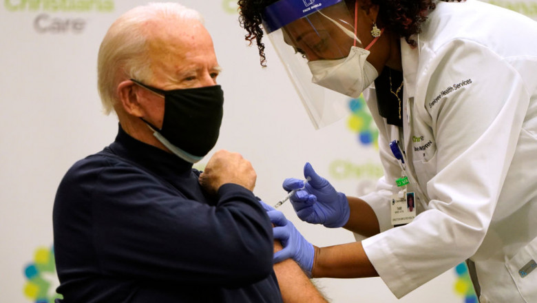 Joe Biden s-a vaccinat împotriva COVID pentru a le da un exemplu americanilor