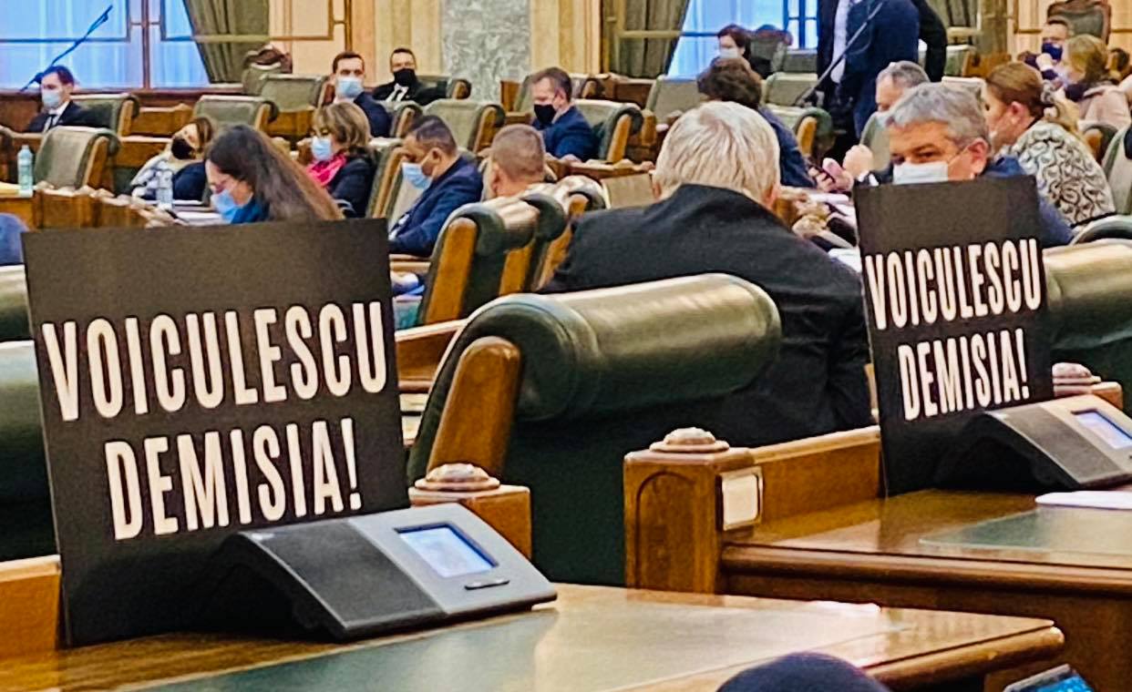 Protest la Parlament