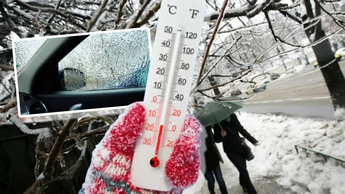 Temperaturi sub mediile climatologice și drumuri acoperite de polei